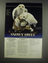 1990 The Danbury Mint Ad - Snowy Owls by Katsumi Ito Ad - £14.78 GBP