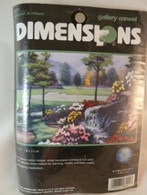 Vintage Dimensions Waterfall at Fifteen Scene Embroidery preprinted clot... - $14.32 CAD