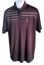PING Men&#39;s Short Sleeve Button Down Golf Polo Shirt Michigan State Logo ... - £11.59 GBP