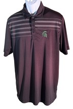 PING Men&#39;s Short Sleeve Button Down Golf Polo Shirt Michigan State Logo ... - £10.83 GBP