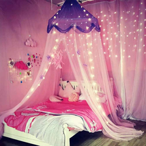 Bed Canopy with Lights Bed Canopy Curtains for Girls Toddler Bed Canopy - €50,05 EUR