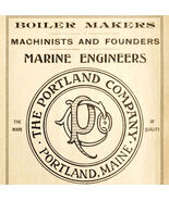 1906 Portland Company Boiler Makers Advertisement Marine Engineers Found... - $556.20 MXN
