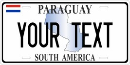 Paraguay Map License Plate Personalized Car Auto Bike Motorcycle Custom - £8.20 GBP+