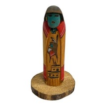 Vintage Carved Cottonwood NATIVE AMERICAN Navajo Longhair Kachina Doll S... - $140.24