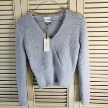 Pink Rose Blue Luxe Women&#39;s Large V-Neck Sweater NWT - £11.92 GBP