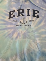 Colortone ~ ERIE Pennsylvania ~ Medium (M) ~ Blue Tie Dye ~ Hooded Sweat... - £20.92 GBP