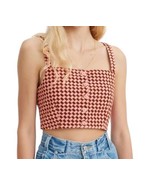 Levi’s Women&#39;s NADIA Cropped Top 100% Cotton Size S M L Brown Pink Printed - €11,28 EUR
