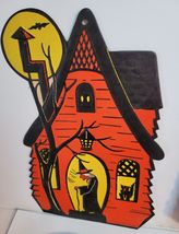 4 H.E. Luhrs Die Cut Cardboard Embossed Halloween Decorations VINTAGE image 5