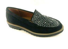 Anne Klein Dorsey Black Microsuede Moc Toe Slip On Loafers  - $32.00