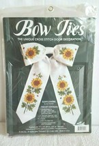 New JCA Country  Pumpkins Bow Ties Door Decor Counted Cross Stitch Kit #08105 - $19.99
