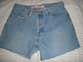 90&#39;s Y2K GAP Vtg Button Fly Denim Cut off Jean Shorts Light Wash High Waist 30 - £7.91 GBP