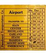 Railway Transfer Tickets Maine Penobscot Transportation Airport #3 E24 - €10,28 EUR