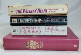 Lot of 4 Vintage Rosemary Rogers Romance Novels - The Wildest Heart, + - £14.87 GBP