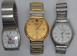 *Seiko**Citizen Cryston**Abc Century 3 Vintage Mens Watches For Parts Or Repair - $29.65