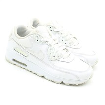 NIKE Air Max 90 Triple White Athletic Shoes Youth Sz 7 / Womens 8.5 8334... - $34.64