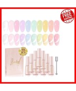 Long-Lasting Magnetic Jelly Gel Nail Polish Set - Includes Cat Eye Magne... - $31.66 CAD