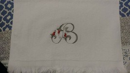 Fingertip Towels Cotton with a Monogram Embroidered Design 1 - £3.99 GBP