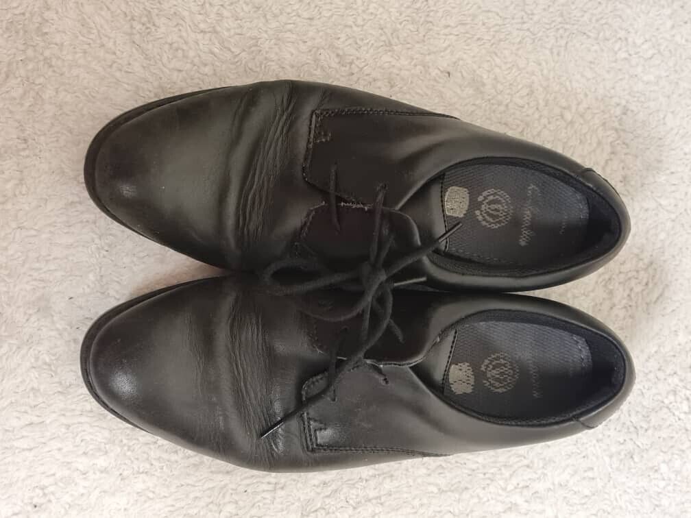 Primary image for Clarks black office shoes with laces for menSize 7(uk)