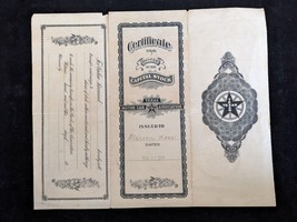 Original 1917 Texas Motor Car Association Stock Certificate ~ 1 Share - £55.91 GBP
