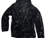Torrid Longline Blazer Party Jacket Sequin Black Size 2x Sparkle Shimmer - £35.93 GBP