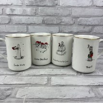 Merry Masterpieces Pun Mugs American Edition Set of 4 Christmas Holiday ... - £19.17 GBP