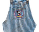 Women Juniors M  Medium Mickey Mouse jean denim overall jumper dress pin... - $19.79