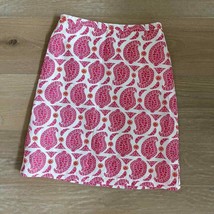 Boden New British Printed A-Line Skirt Party Pink Due Paisley 2 Petite - $24.18