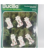 Bucilla Christmas Stocking Stockingettes Tree Ornaments Counted Cross St... - £9.48 GBP