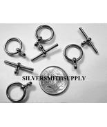 Round toggle jewelry clasps 17mmx13mm silver tone zinc beading findings ... - £1.51 GBP
