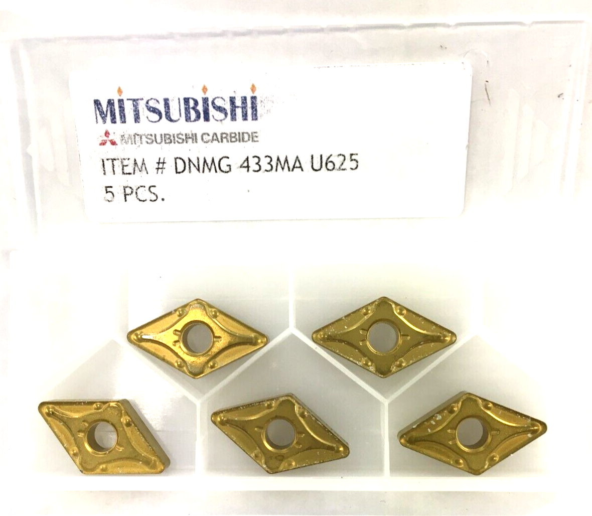 DNMG433MA U625 - CARBIDE TURNING INSERTS - MITSUBISHI - PACK OF 5 - $27.83