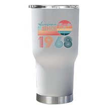 Awesome Since 1968 Tumbler 30oz With Lid Gift For Women, Men 54th Happy Birthday - £23.69 GBP