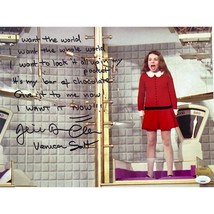 Julie Dawn Cole Signed &quot;I Want It Now&quot; LYRICS Willy Wonka Veruca 11x14 Photo JSA - £153.81 GBP
