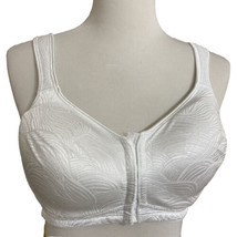 Front Closure Playtex White Wireless Bra Sz 36D Lightweight Comfort Straps - $12.88