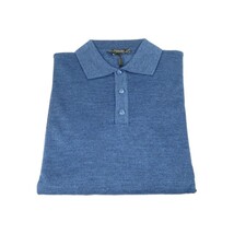 Men PRINCELY Soft Merinos Wool Sweater Knits Lightweight Polo 1011-40 Denim Blue image 6