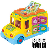 Dimple Interactive School Bus Toy w Flashing Lights &amp; Battries Included for kids - £20.45 GBP