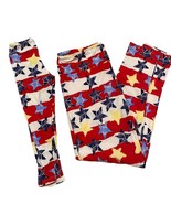 LuLaRoe Mother/Daughter Matching Patriotic Stars Red Stripe Leggings Set - $32.89 CAD