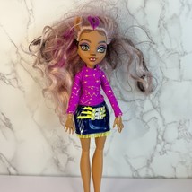 Monster High Clawdeen Wolf Fashion Doll Pink Shirt Blue Skirt Missing Headband - £18.56 GBP