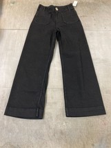 NWT Anthropologie The Colete Denim Cropped Wide-Leg Jeans by Maeve Size 24-Black - £64.43 GBP