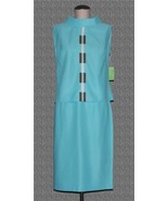 VTG 2-Pc Aqua Nardis of Dallas Geo Sleeveless Top Pencil Skirt Suit Wm&#39;s... - $64.26 CAD