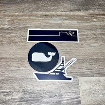 Vineyard Vines Circle Dot Whale Rectangle Whale Outline and Boat Sticker Bundle - £4.71 GBP