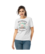 Women’s Organic Ribbed Neck T-Shirt – Determination (Cool Heather Grey) - $75.21 CAD