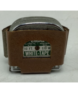 Vintage Evans White Tape Steel Rule 110 W 10 FT. IN Leather case - £9.78 GBP