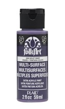 FolkArt Multi-Surface Satin Acrylic Paint, 2956CA Violet Pansy, 2 Fl. Oz. - £3.01 GBP