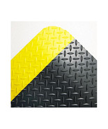 Industrial Deck Plate Antifatigue Mat- Vinyl- 36 x 60- Black/Yellow Border - $210.94