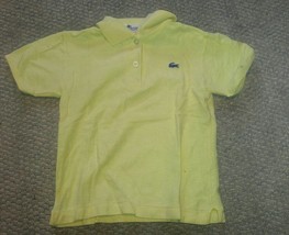 Vintage For Girls Izod Lacoste Yellow Polo Pul Over Shirt. Blue Gator Short Slee - £7.96 GBP