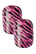 Cala x2 Little Miss Pre-Glued/Press-On Nail Set in Pink Zebra &amp; Glitters... - $9.90