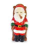 Vintage Santa Ceramic Rocking Chair Coin Bank Christmas Holiday Taiwan S... - $14.99