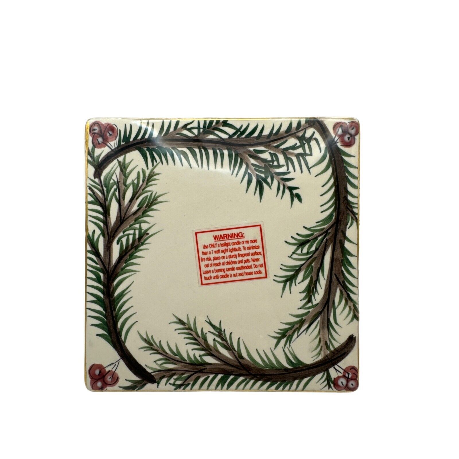 Blue Sky Base Plate For Come All Ye Faithful Church Pine Pinecones 5.5 in Square - $10.39