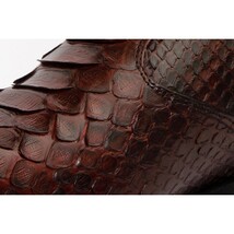 The Boss Burgundy Snake Zip-Up Leather Men Boot Limited Edition image 7