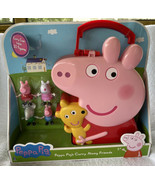 PEPPA PIG Carry Along Friends Case with 4 Figurines Storage up to 20 Fig... - £15.57 GBP